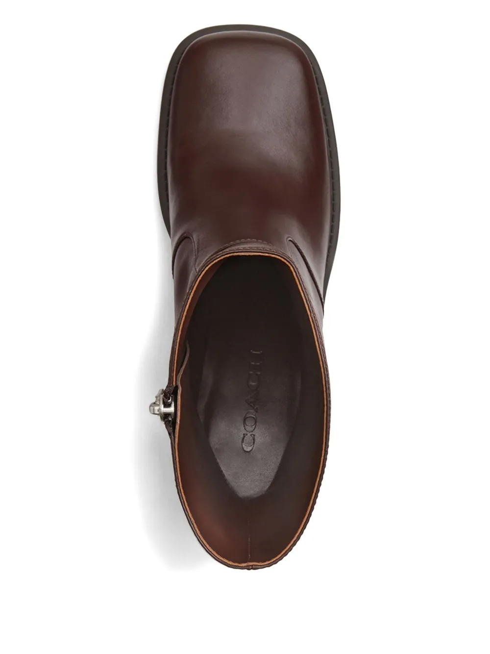 Coach Sculpted C Bootie In Brown