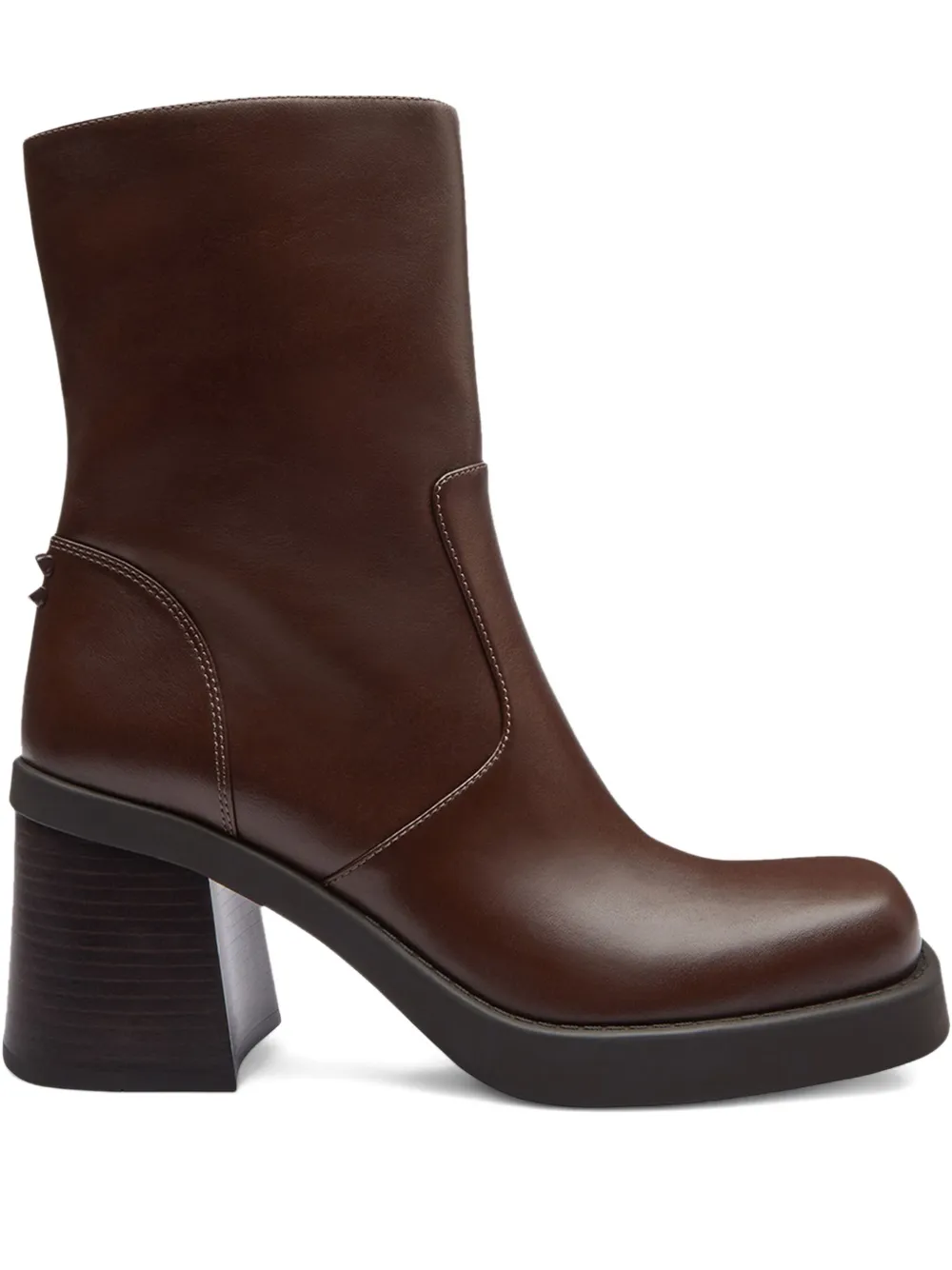 Coach Sculpted C Bootie In Brown