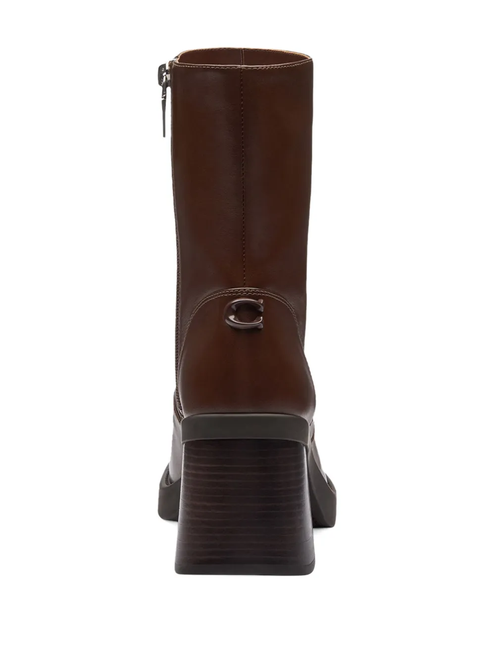 Coach Sculpted C Bootie In Brown