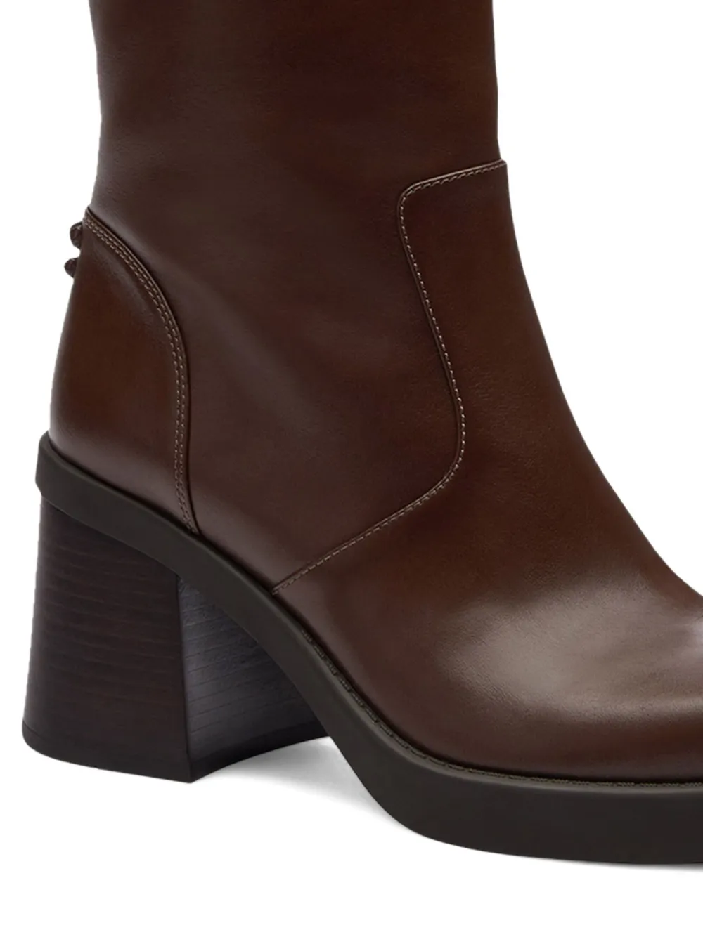Coach Sculpted C Bootie In Brown