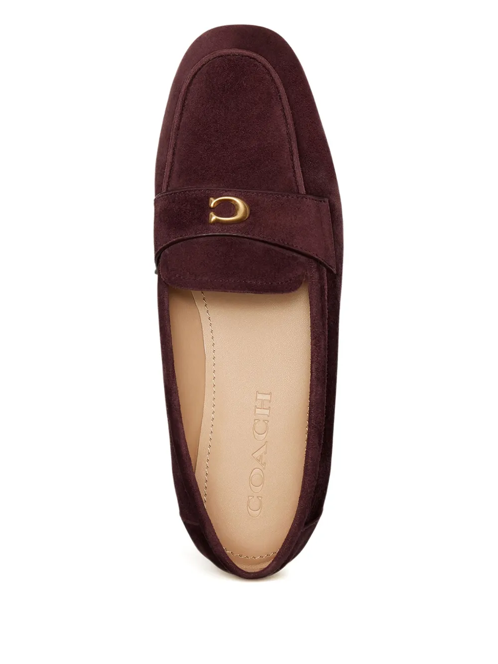 Coach Sculpted C Loafers In Purple