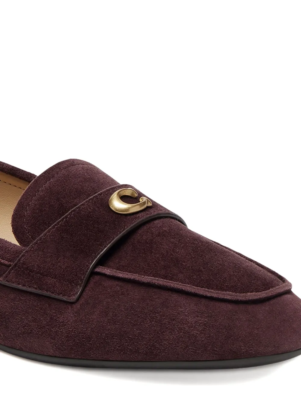 Coach Sculpted C Loafers In Purple