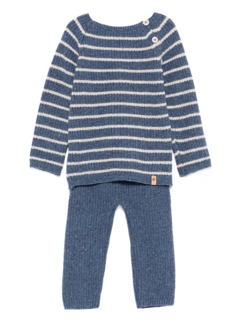 Paz Rodriguez striped knitted tracksuit (set of two)