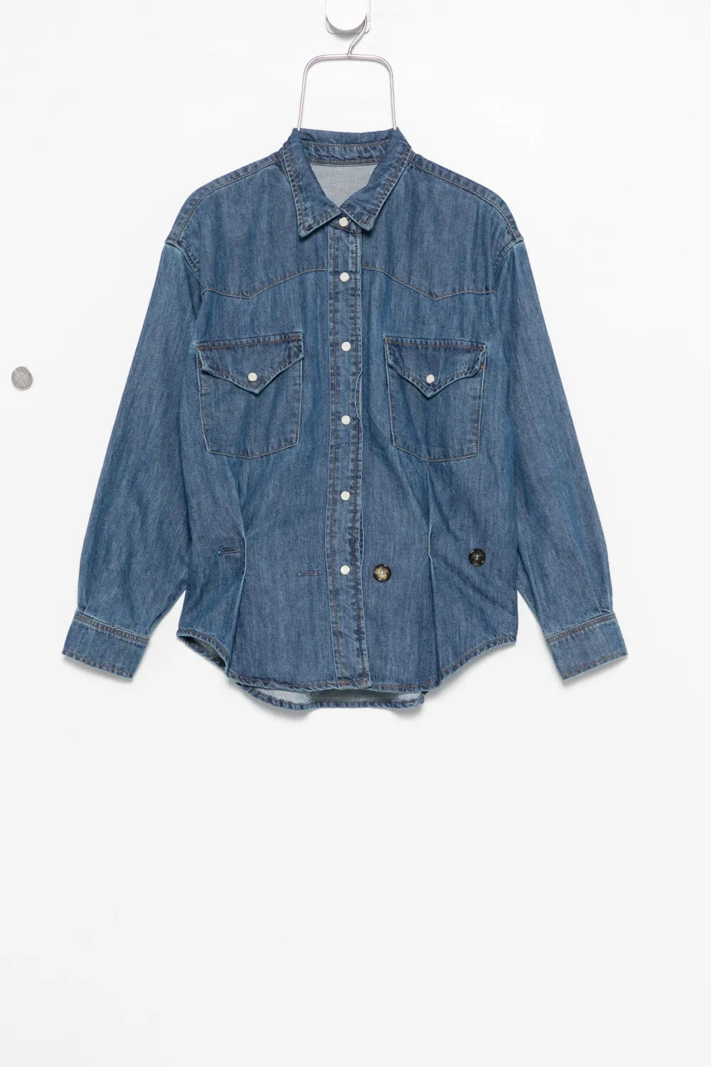 A.w.a.k.e. Button Denim Shirt In Blue