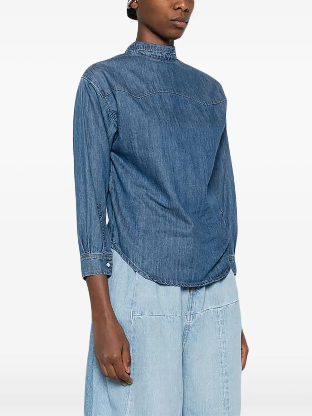 A.w.a.k.e. Mode Button Denim Shirt - Blue 