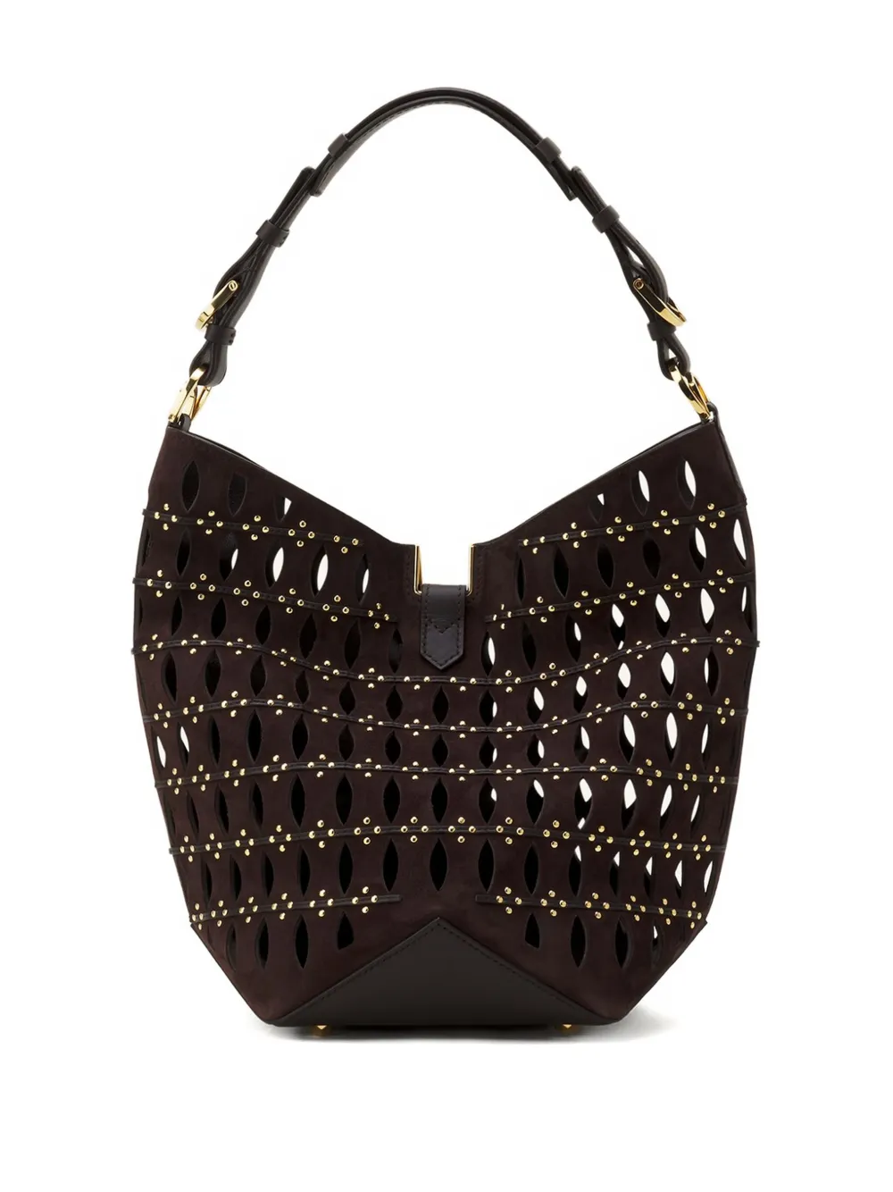 Lanvin Uitgesneden bucket-tas met studs Bruin