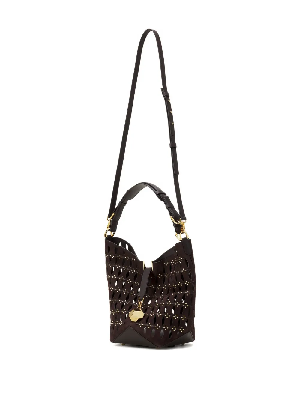 Lanvin Uitgesneden bucket-tas met studs Bruin