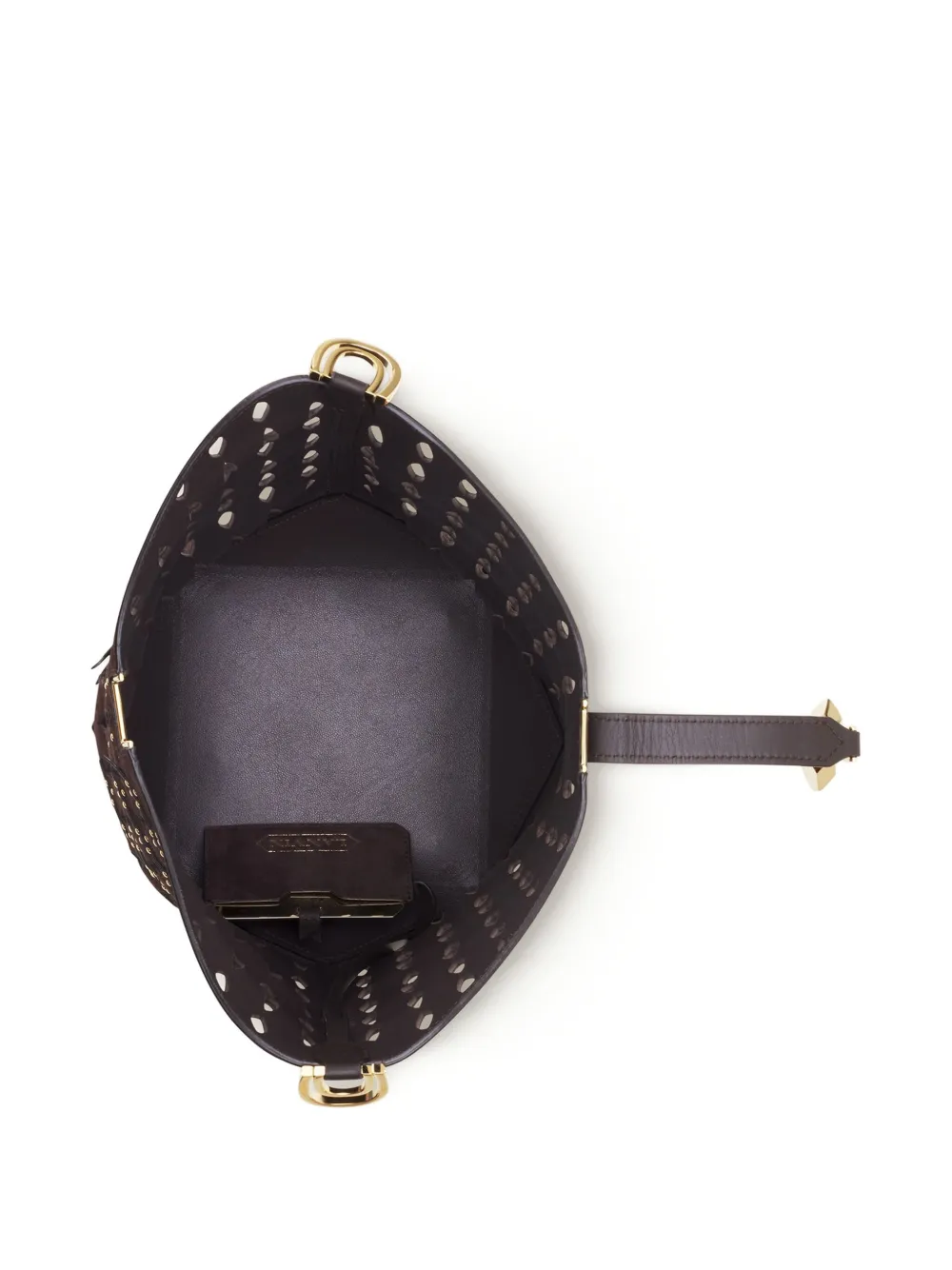 Lanvin Uitgesneden bucket-tas met studs Bruin