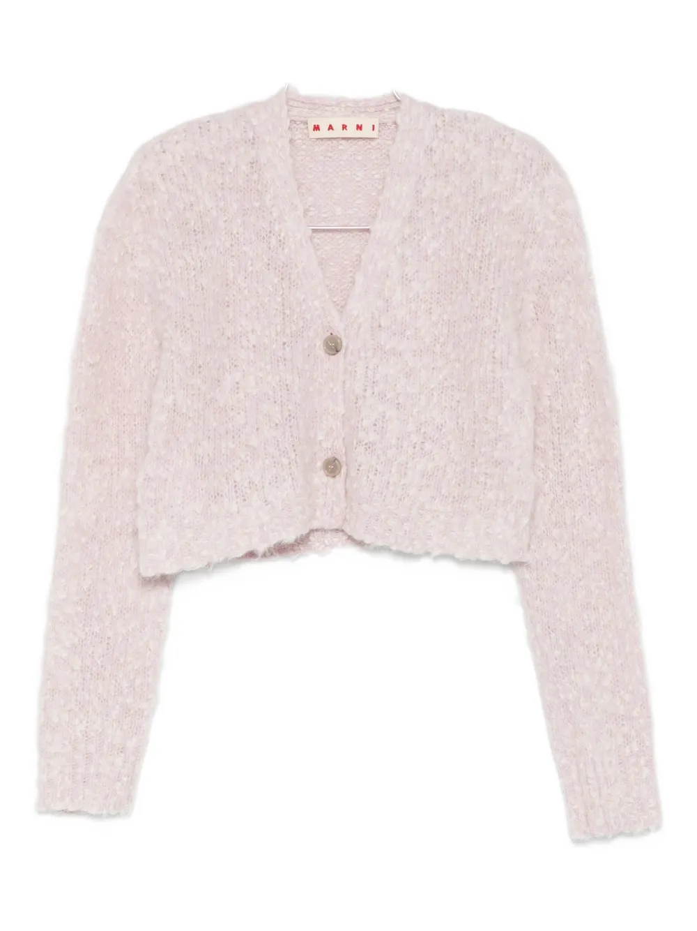 Marni Button-down Cropped Cardigan In Neutral