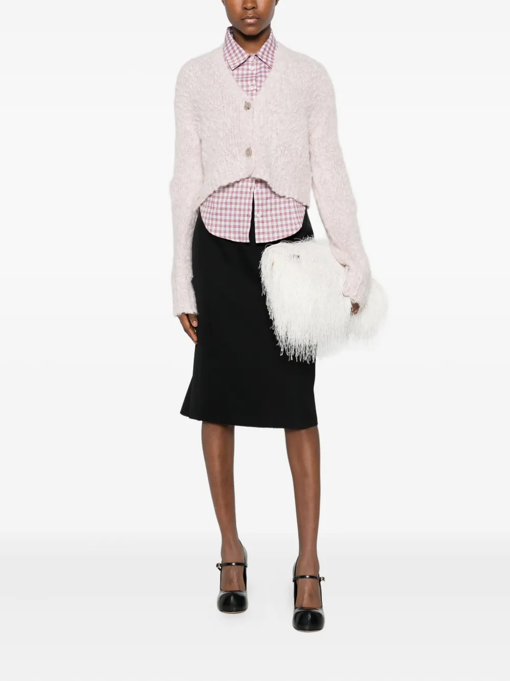 Marni Button-down Cropped Cardigan In Neutral