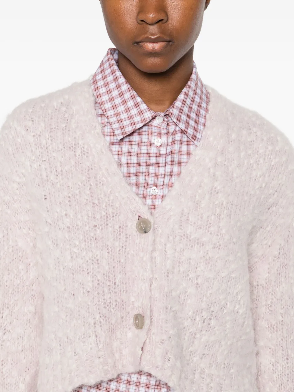 Marni Button-down Cropped Cardigan In Neutral
