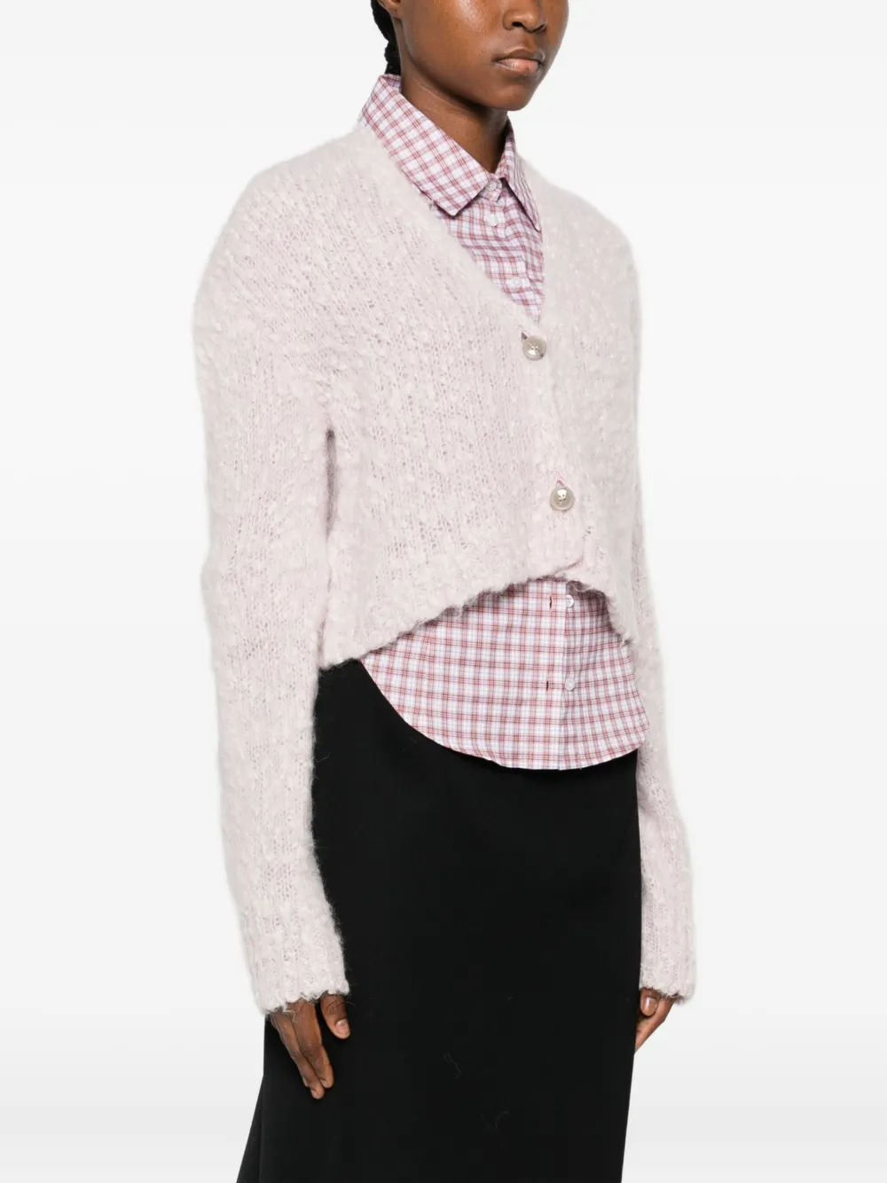 Marni Button-down Cropped Cardigan In Neutral