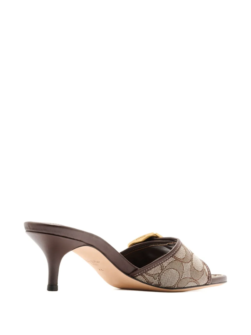 Coach 55mm Margot Buckle Heeled Sandals In Brown