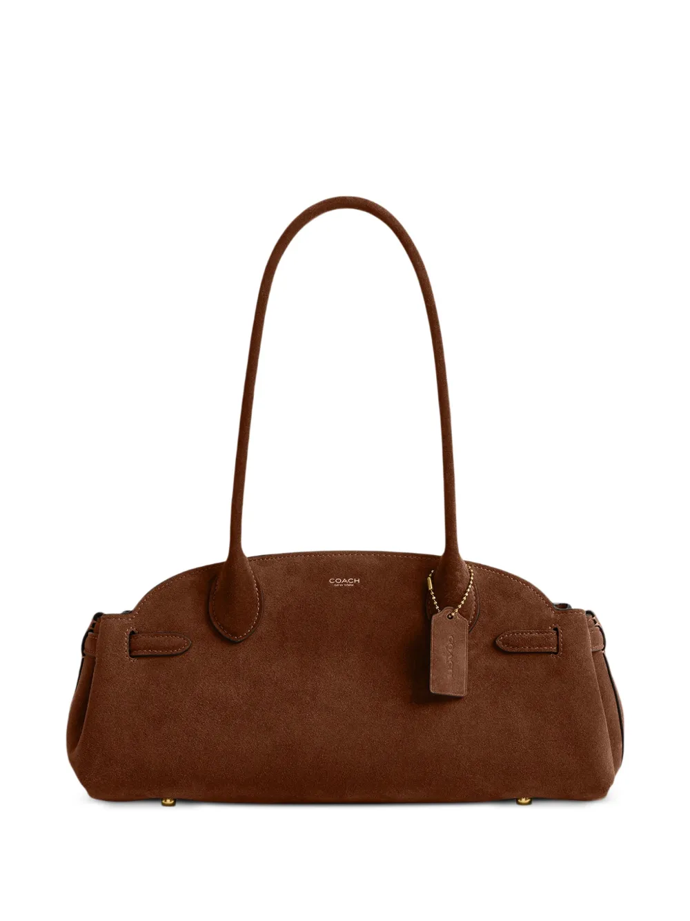 Coach Empire Carryall Suede Shoulder Bag In Brown
