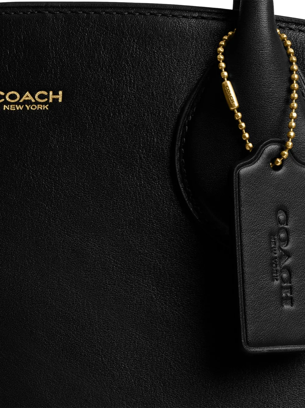 Coach Empire Carryall Leather Tote Bag In Black