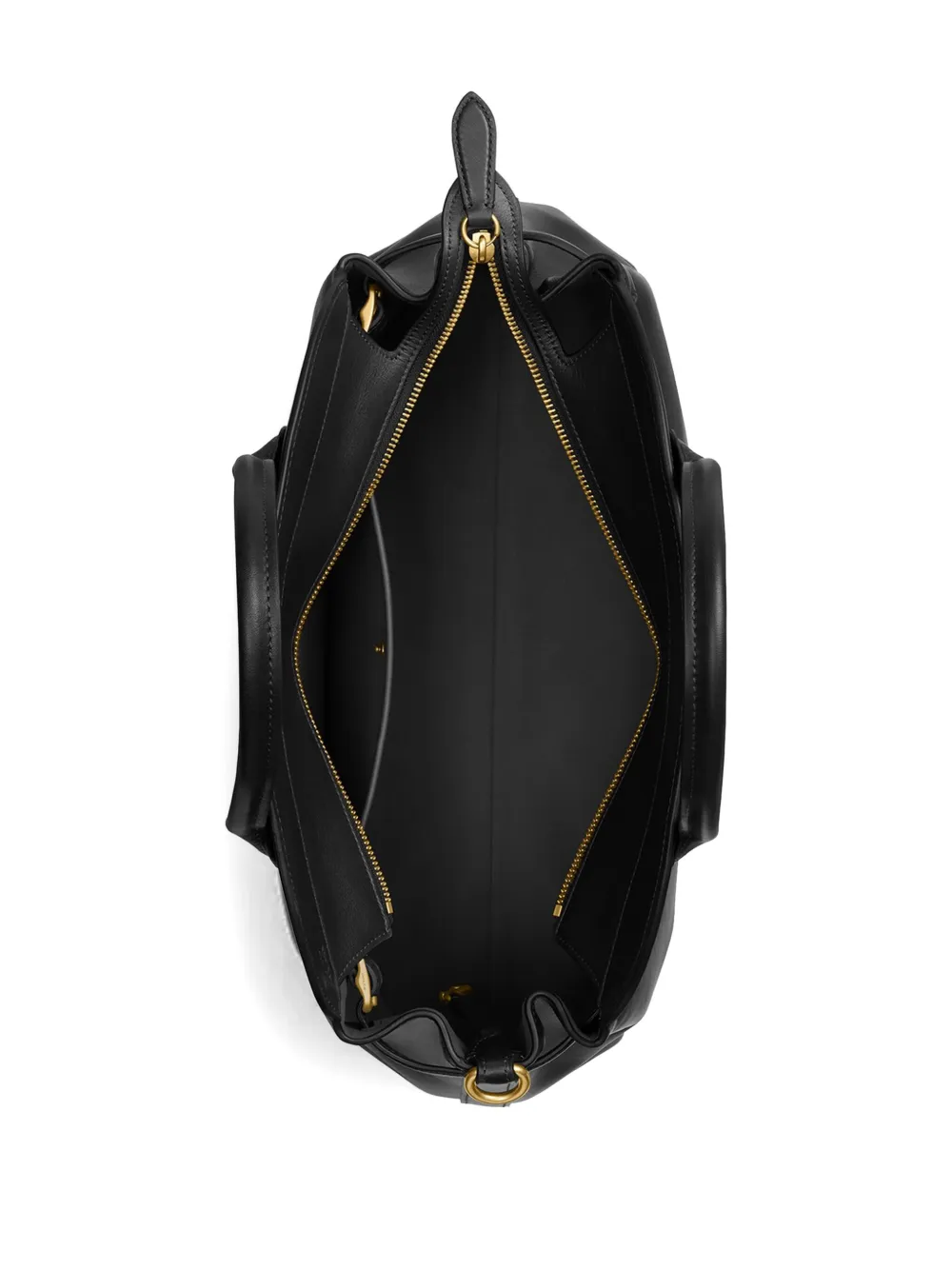 Coach Empire Carryall Leather Tote Bag In Black