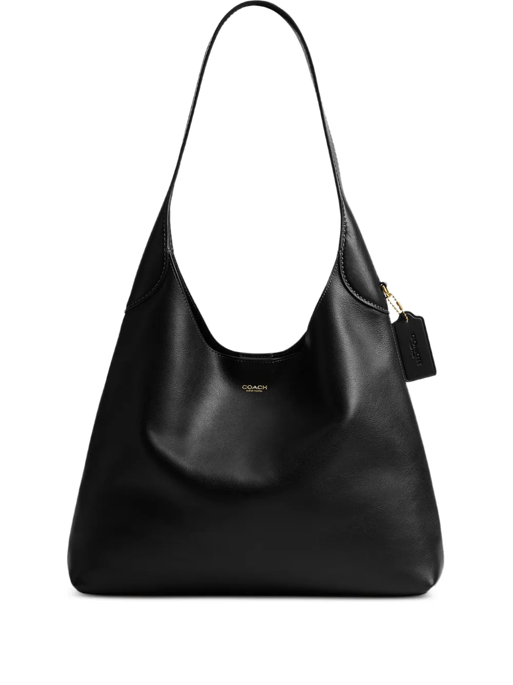 Coach Leather Shoulder Bag In Black
