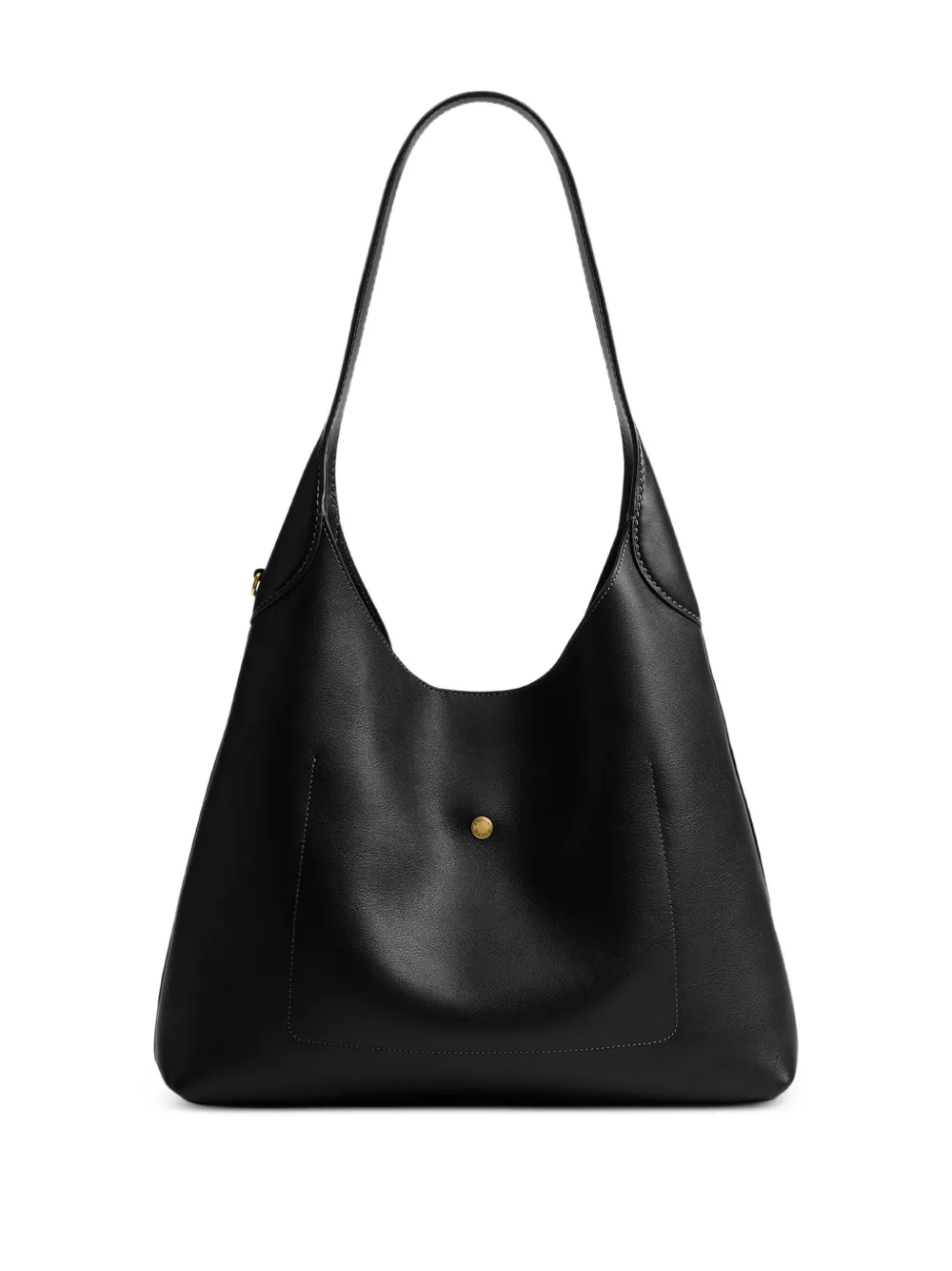 Coach Womens Black Brooklyn Branded Leather Shoulder Bag