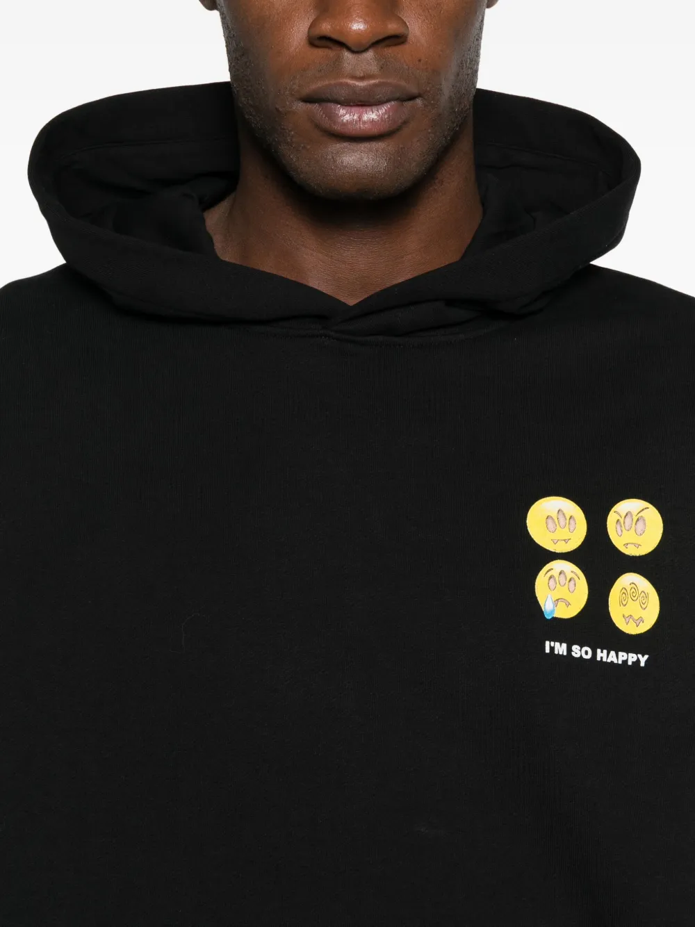 BARROW Katoenen hoodie met grafische print Zwart