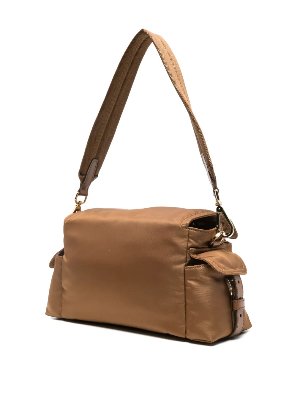 Prada Crossbodytas met triangle-logo Bruin