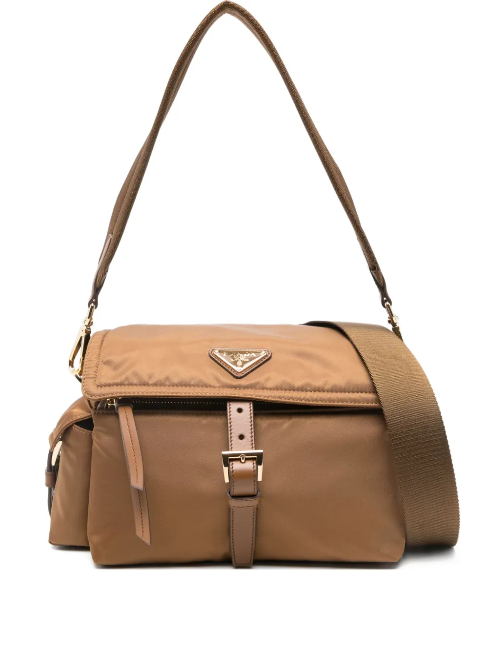 Prada triangle-logo cross body bag | Brown | Image 1