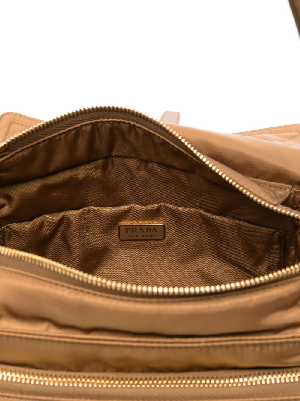 Prada Crossbodytas met triangle-logo Bruin