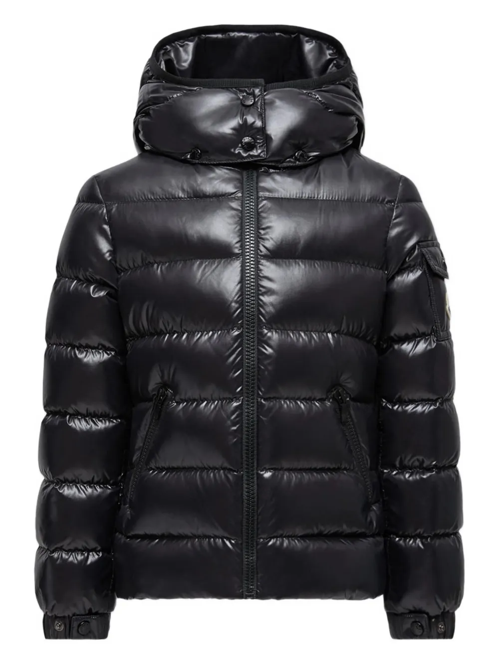 Moncler Enfant chamarra capitonada con capucha | negro | Image 1