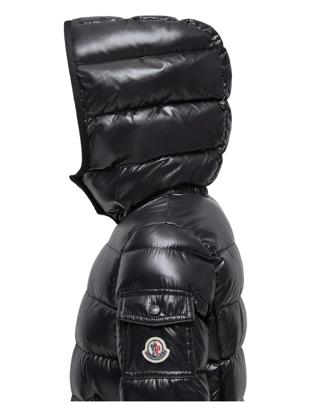 Moncler Enfant Gevoerd jack met capuchon Zwart