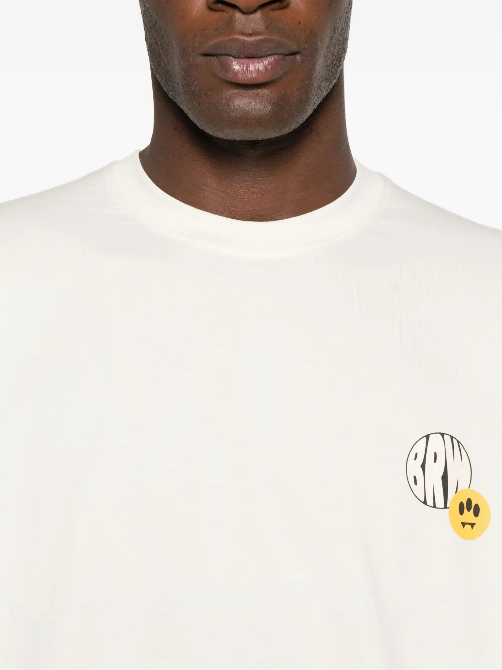 BARROW T-shirt met grafische print Beige