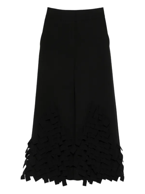 A.W.A.K.E. Mode Rectangle-detail Trousers in Black