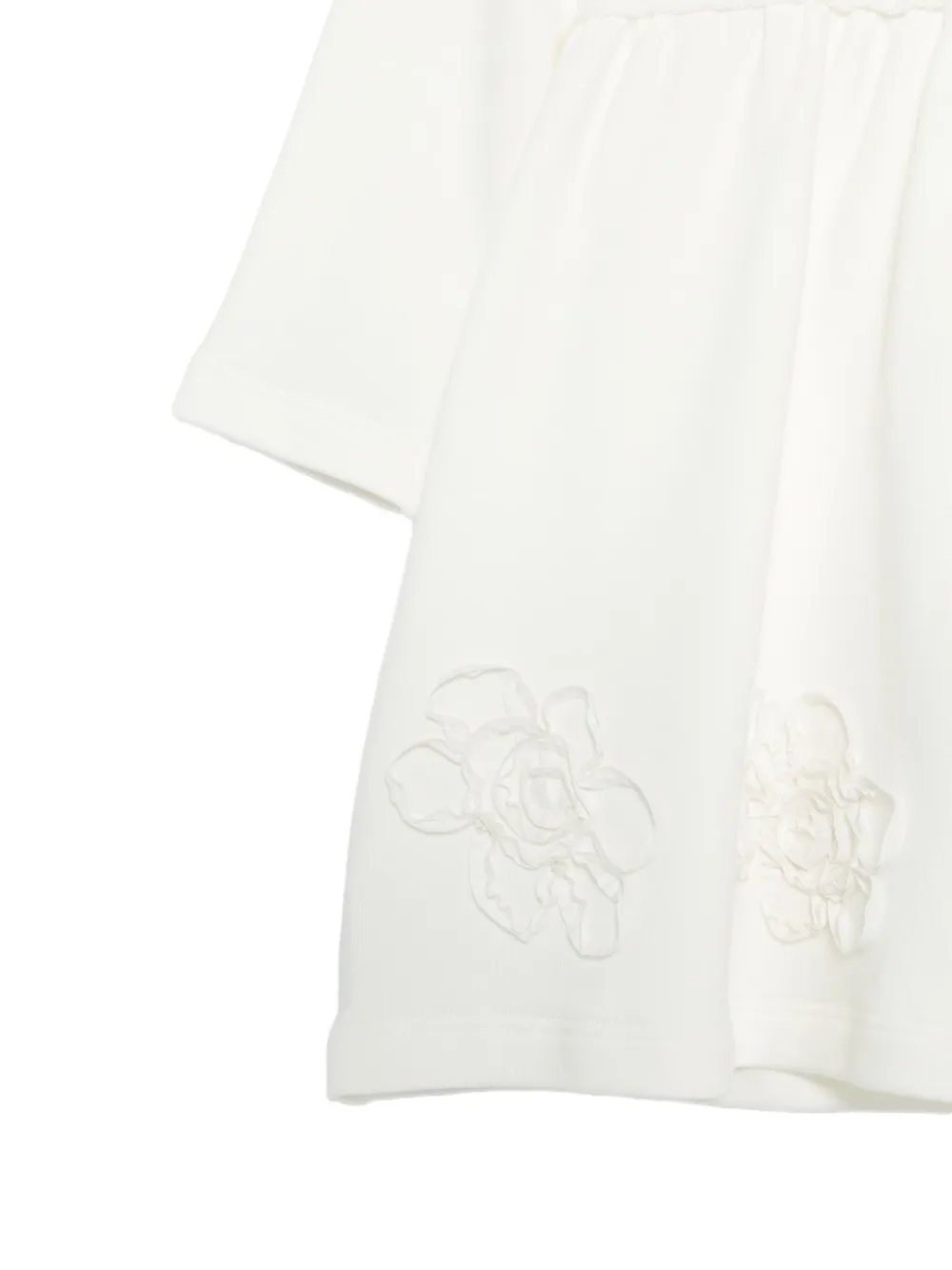 Il Gufo Jurk met bloemenpatch Wit