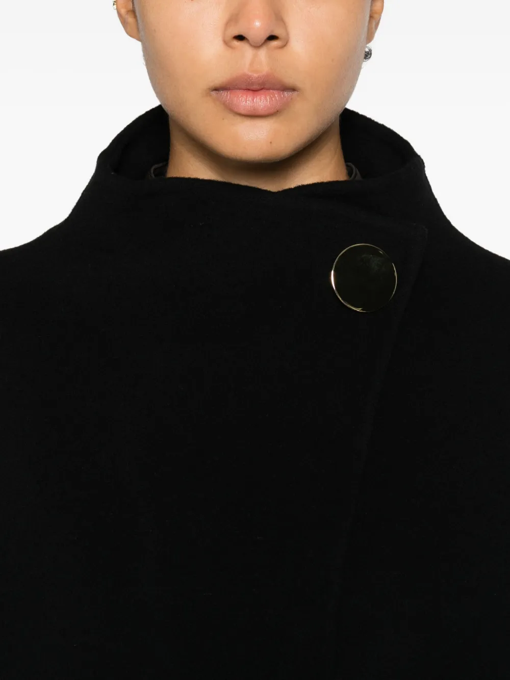 Darkpark North Button Coat In Black