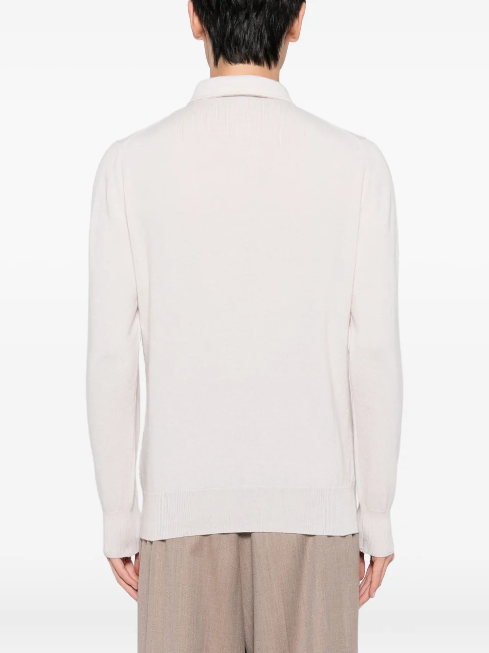 Lardini Logo Embroidered Polo In Neutral