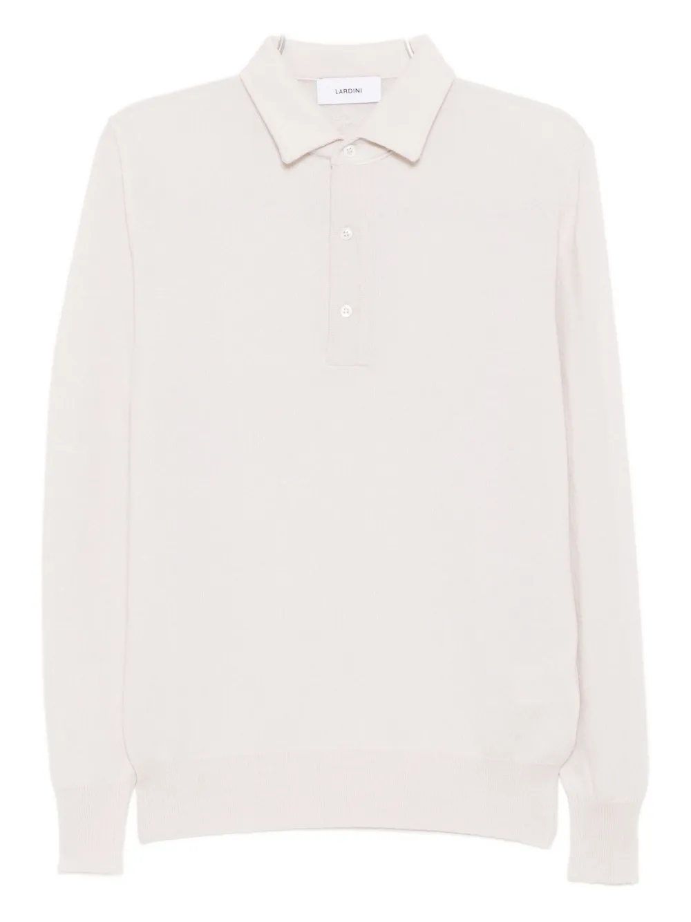 Lardini Logo Embroidered Polo In Neutral