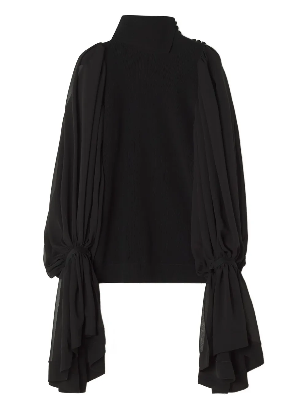 Lanvin Top a collo alto - Nero