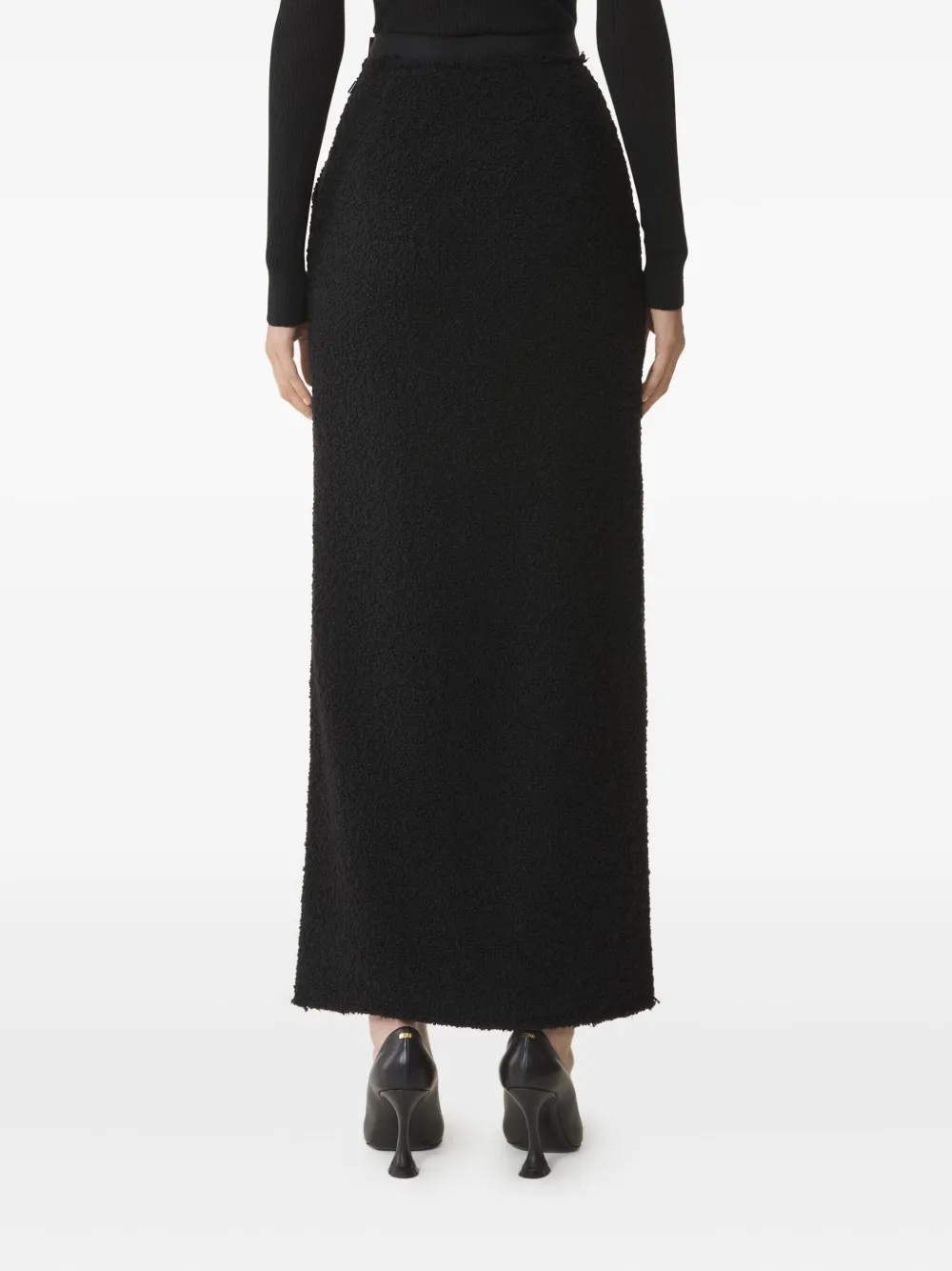 Lanvin Textured Skirt In Black
