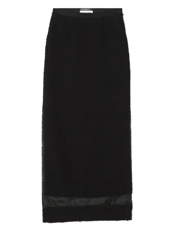 Lanvin Textured Skirt in Black