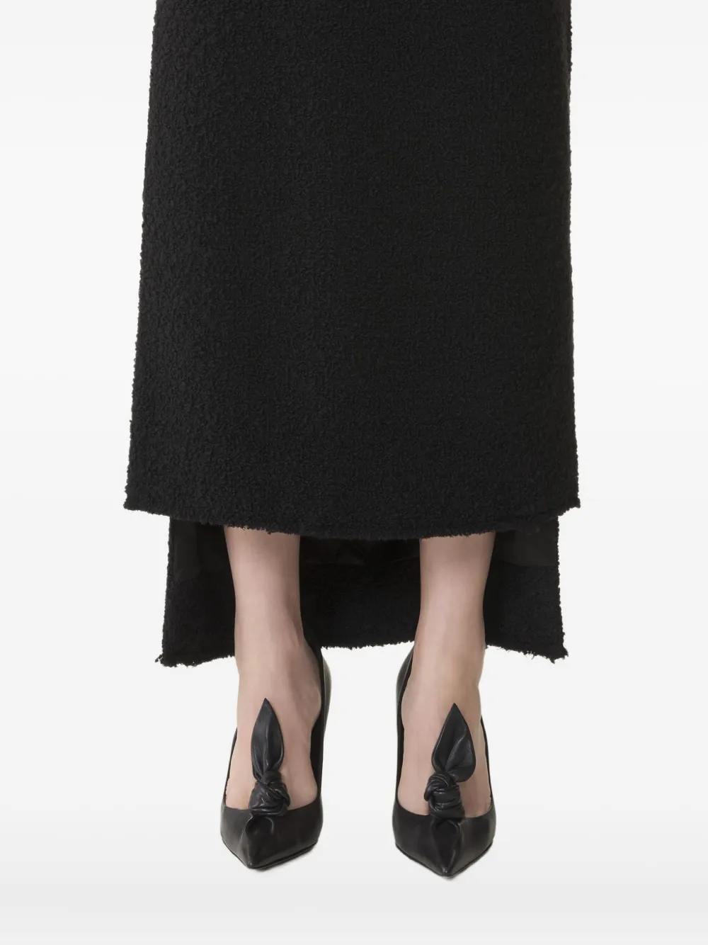 Lanvin Textured Skirt In Black