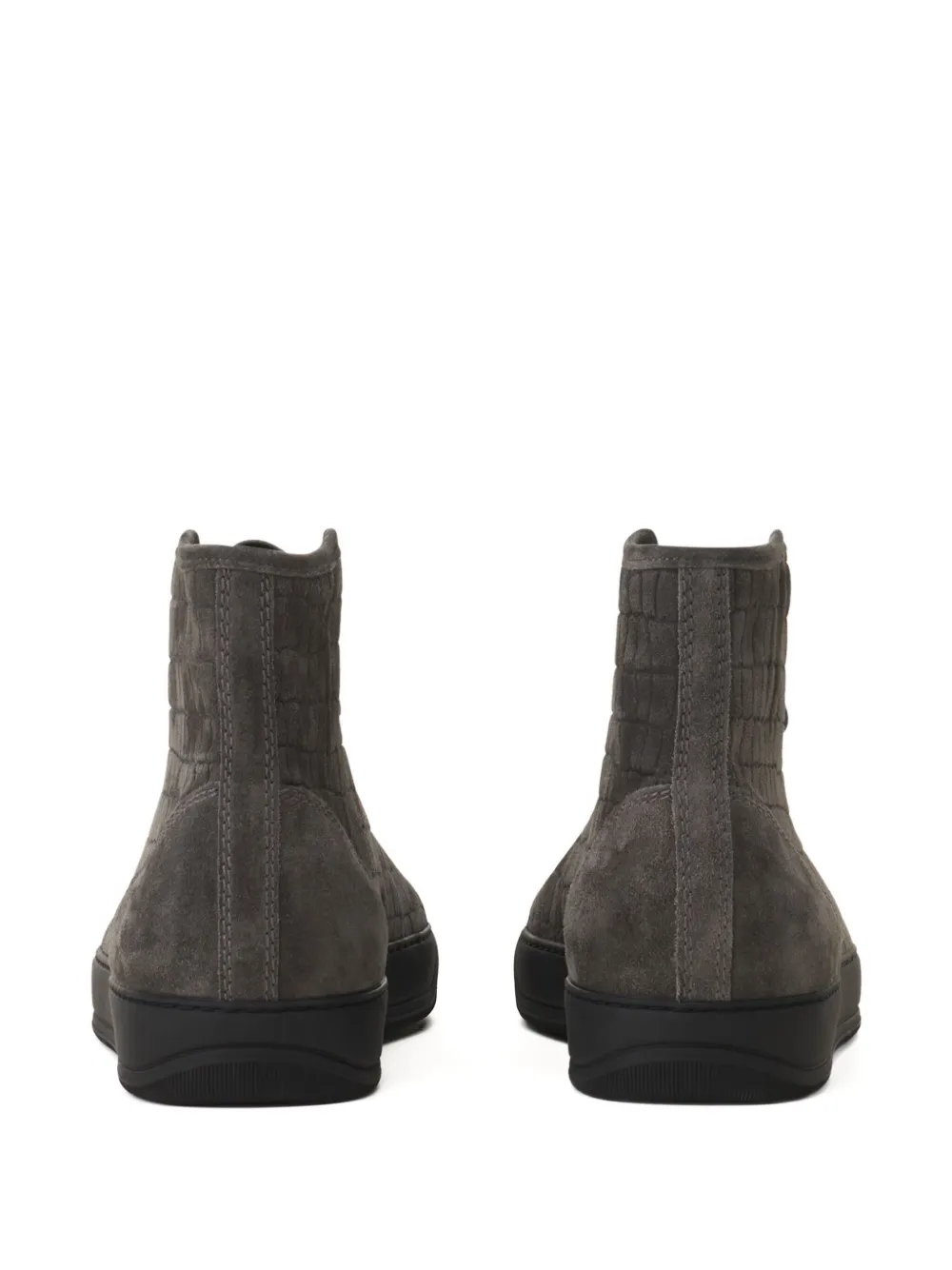 Lanvin Textured high-top sneakers Grijs