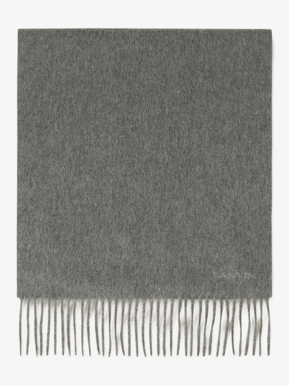 Lanvin fringed wool scarf | Grey | Image 1