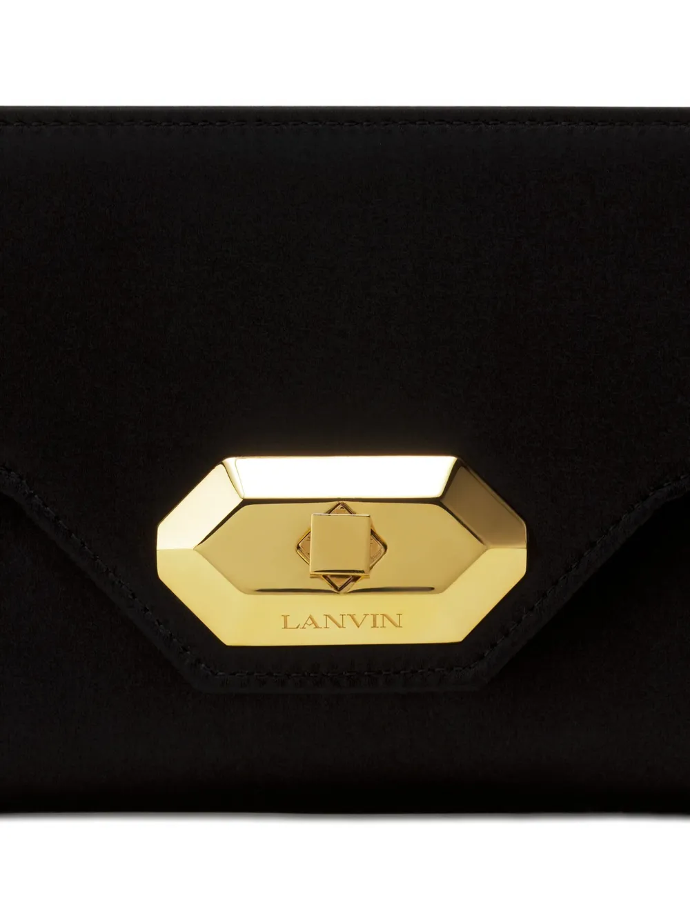 Lanvin Clutch met kettingdetail Zwart