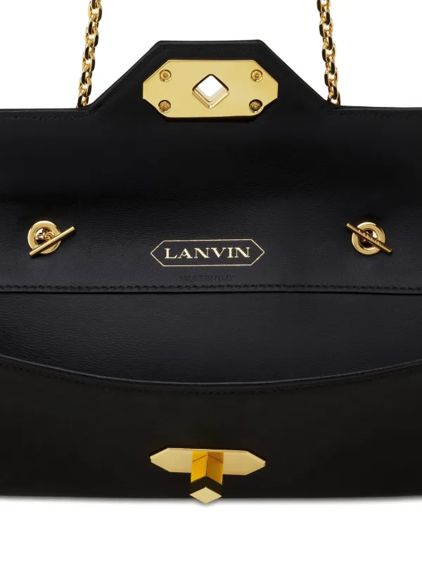 ヴィヴェラン L字ファスナー コンパクト A197 ブラック ゴールド Lanvin Chain Detail Clutch Bag | Black | FARFETCH CA