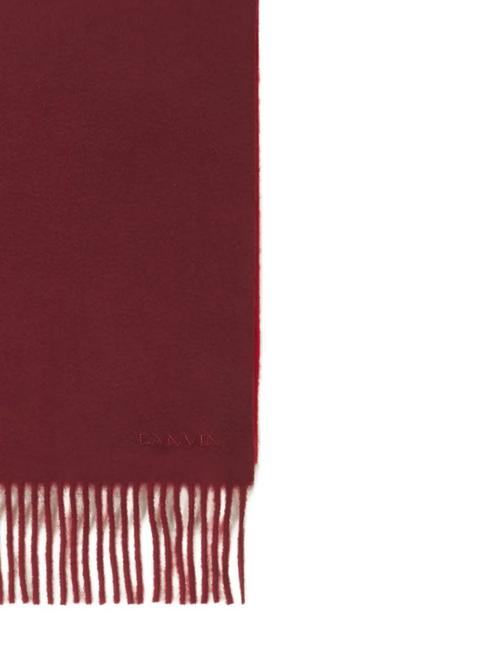 Lanvin Fringed Scarf In Red