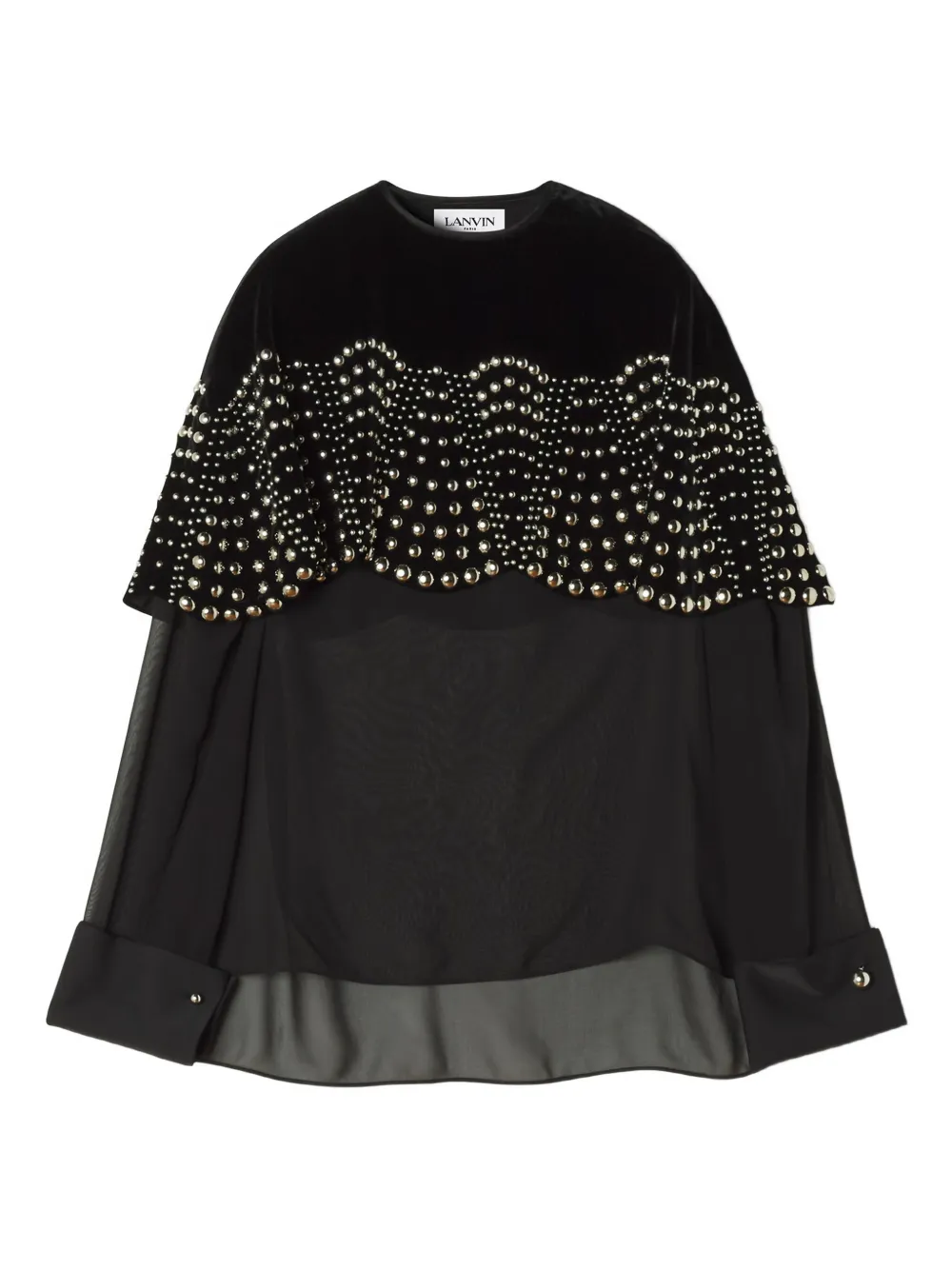 Lanvin Top con perline - Nero