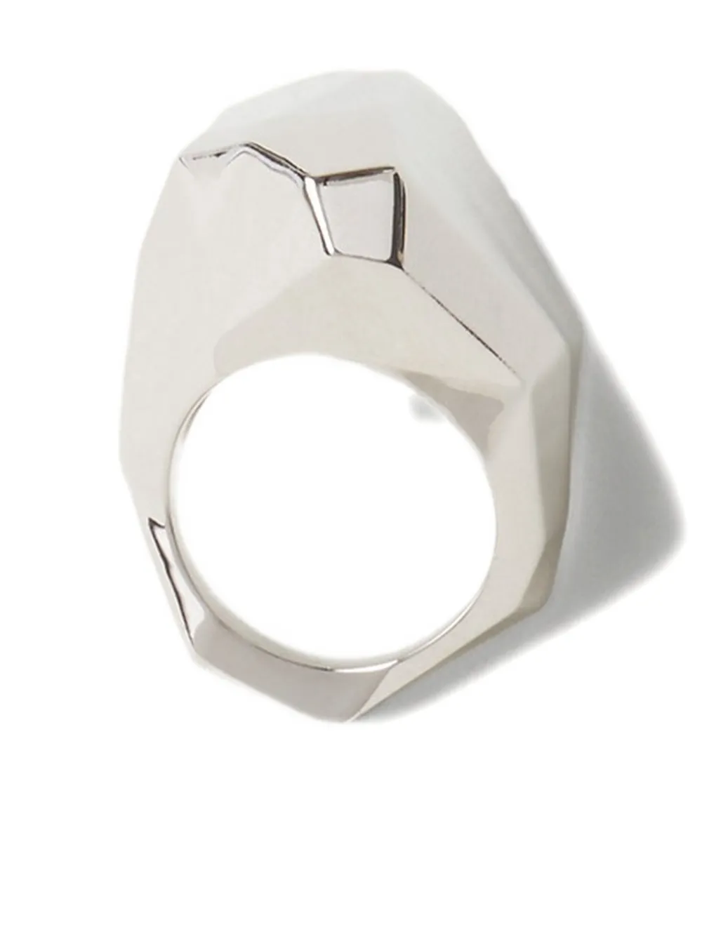 Lanvin Faceted Ring In Metallic