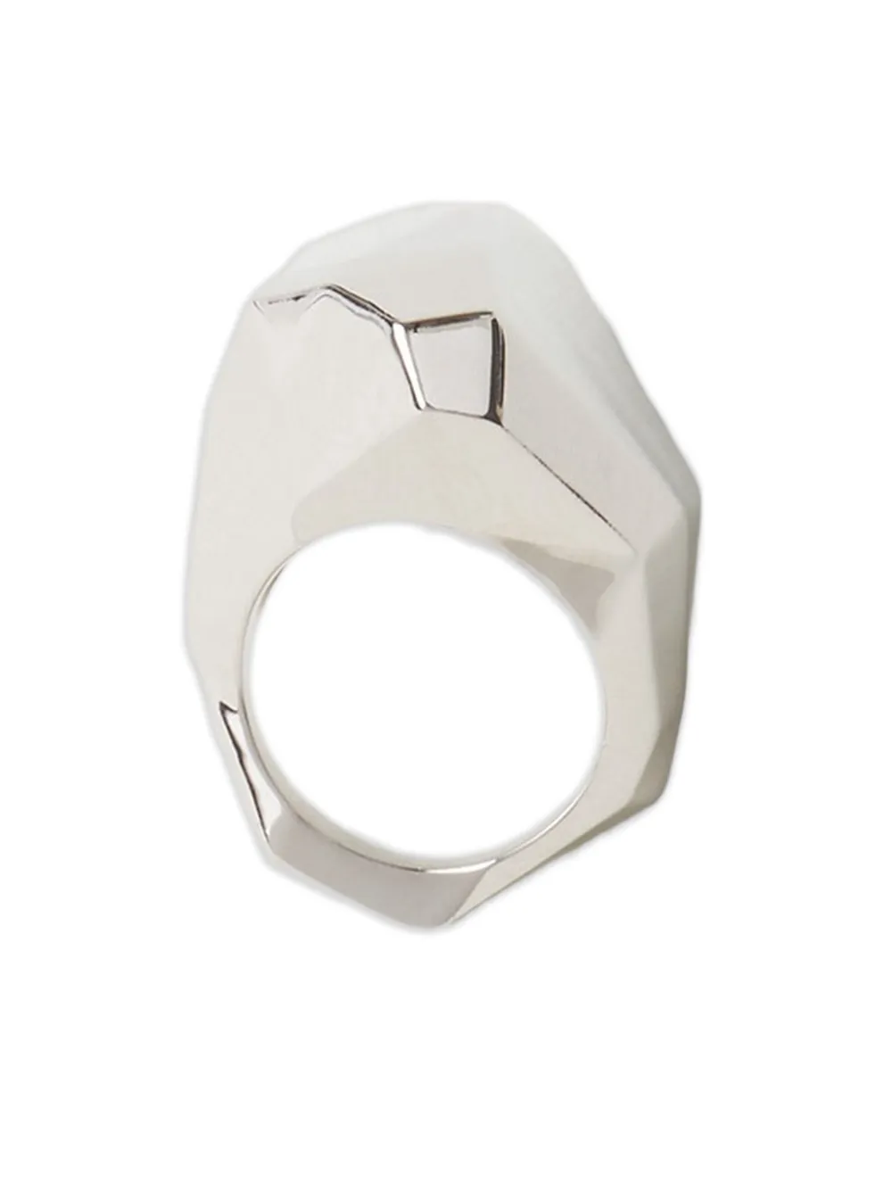 Lanvin faceted ring - Argento