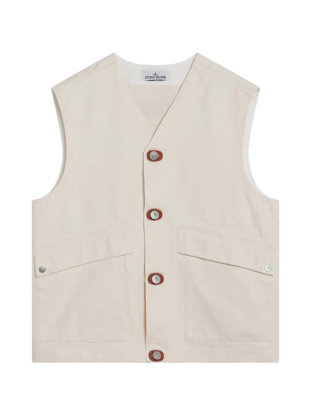 Stone Island button-up gilet - Toni neutri