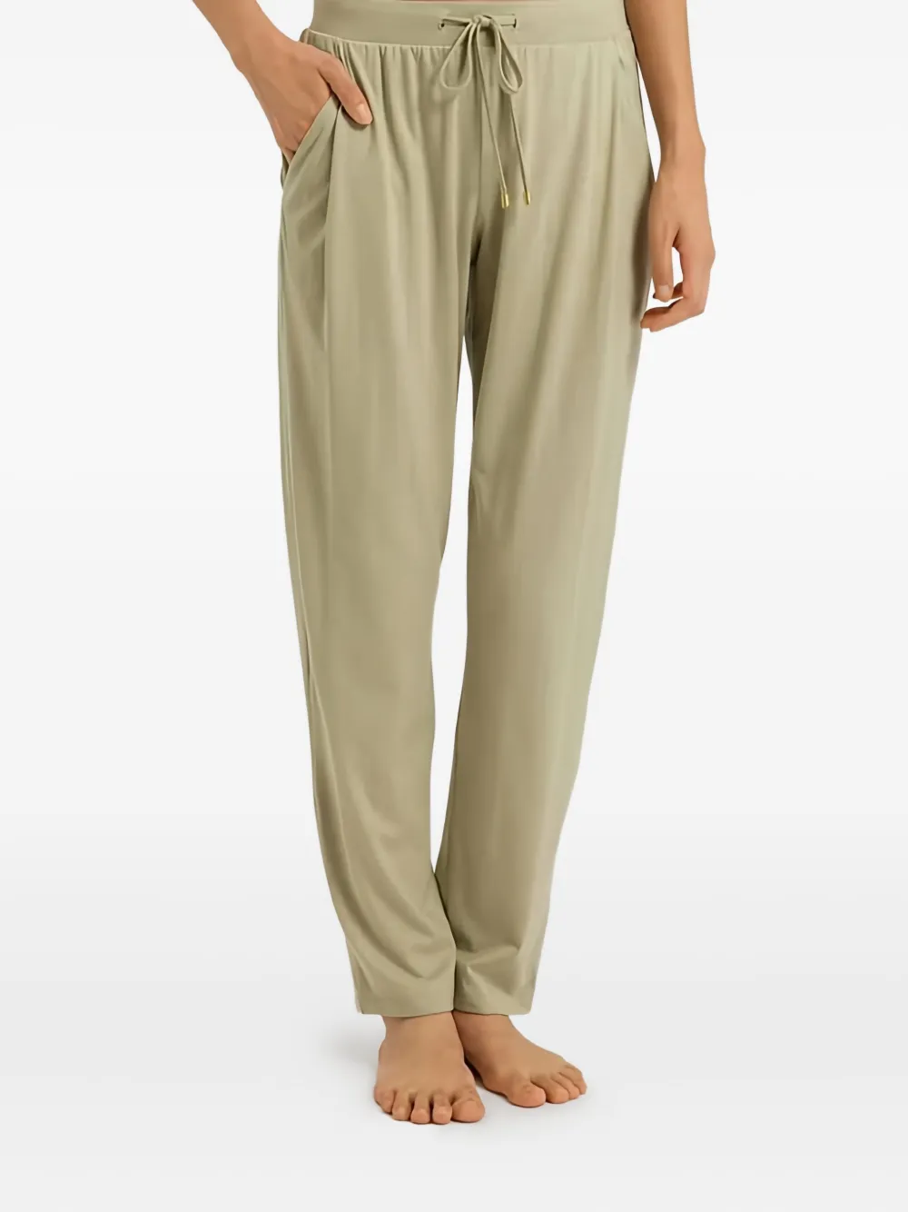 Hanro Drawstring Pocket Trousers In Green