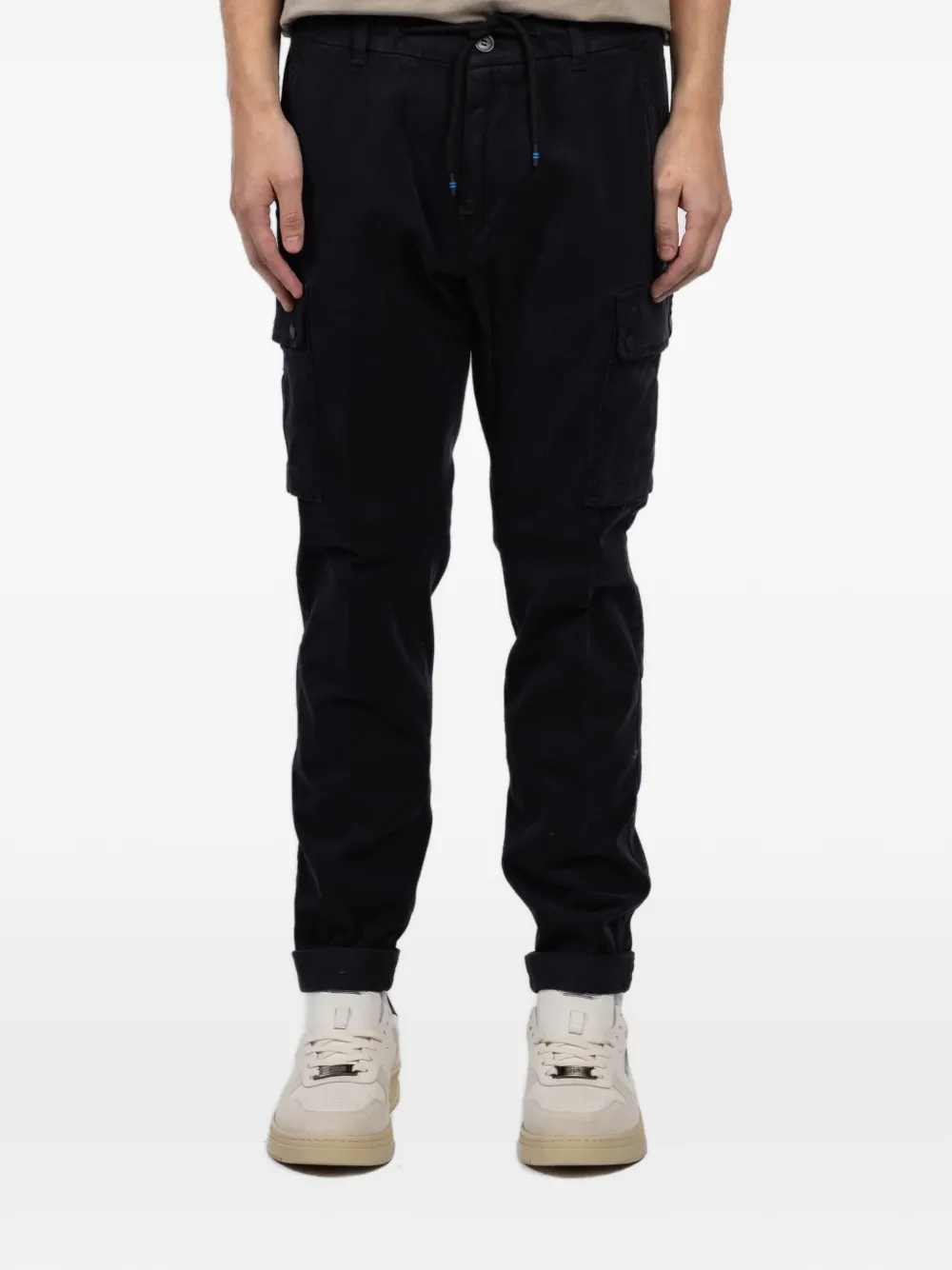 Mason's cargo-pocket drawstring trousers | Black | Image 1