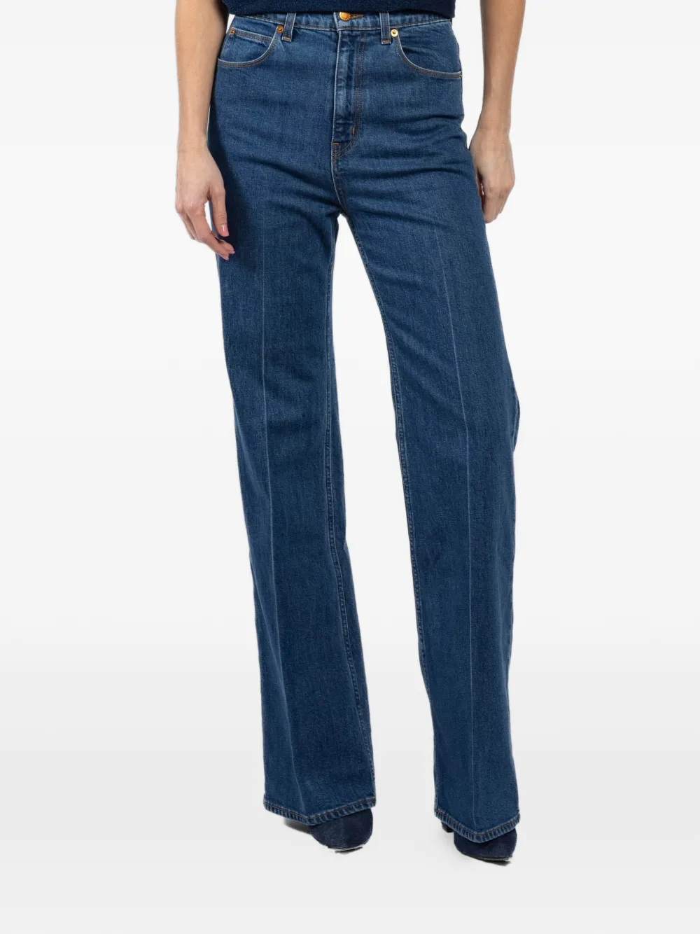 JAMIE HALLER panelled denim jeans - Blu